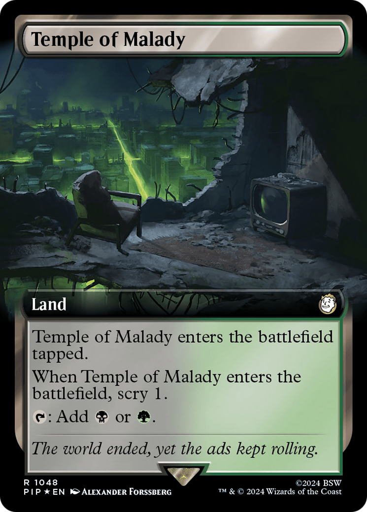 Temple of Malady (Extended Art) (Surge Foil) [Fallout] | Clutch Gaming