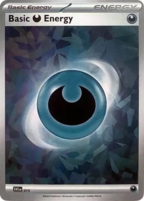Basic Darkness Energy (015) (Cracked Ice Holo) [Scarlet & Violet: Stellar Crown] | Clutch Gaming