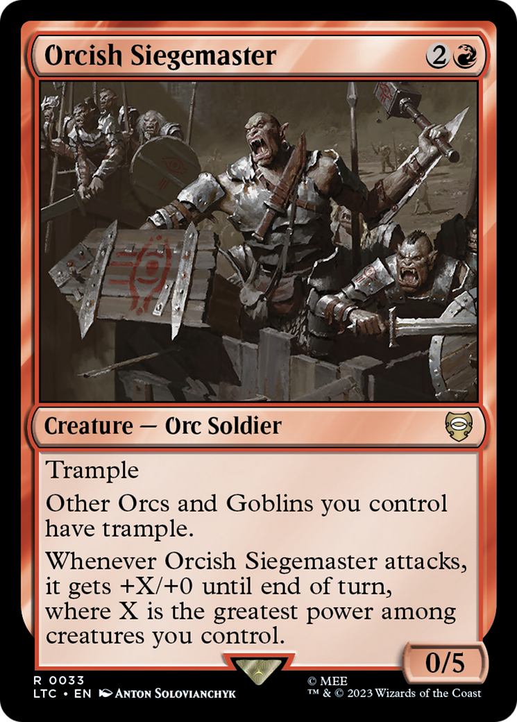 Orcish Siegemaster [The Lord of the Rings: Tales of Middle-Earth Commander] | Clutch Gaming