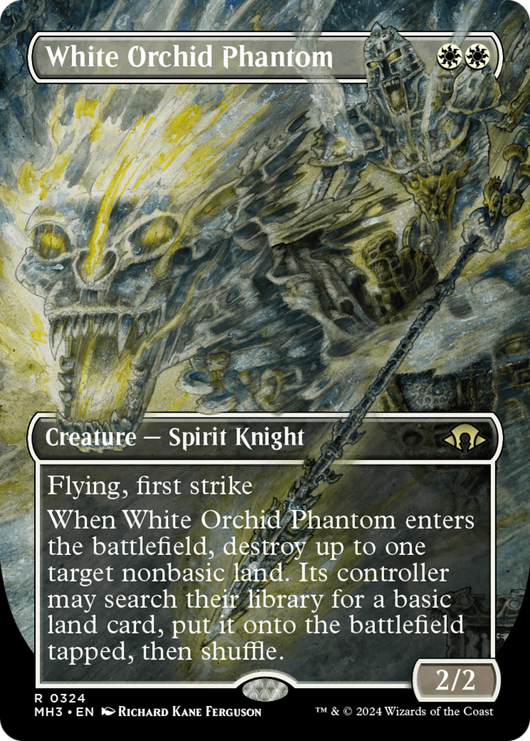 White Orchid Phantom (Borderless) [Modern Horizons 3] | Clutch Gaming