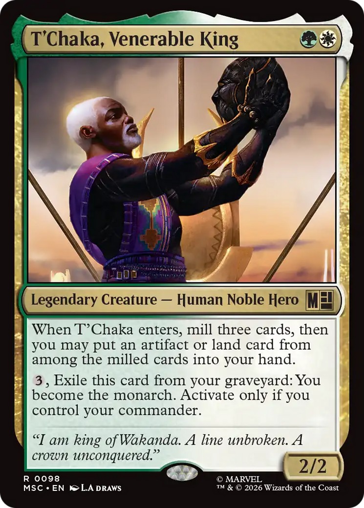T'Chaka, Venerable King (Surge Foil) [Marvel Super Heroes Commander] | Clutch Gaming