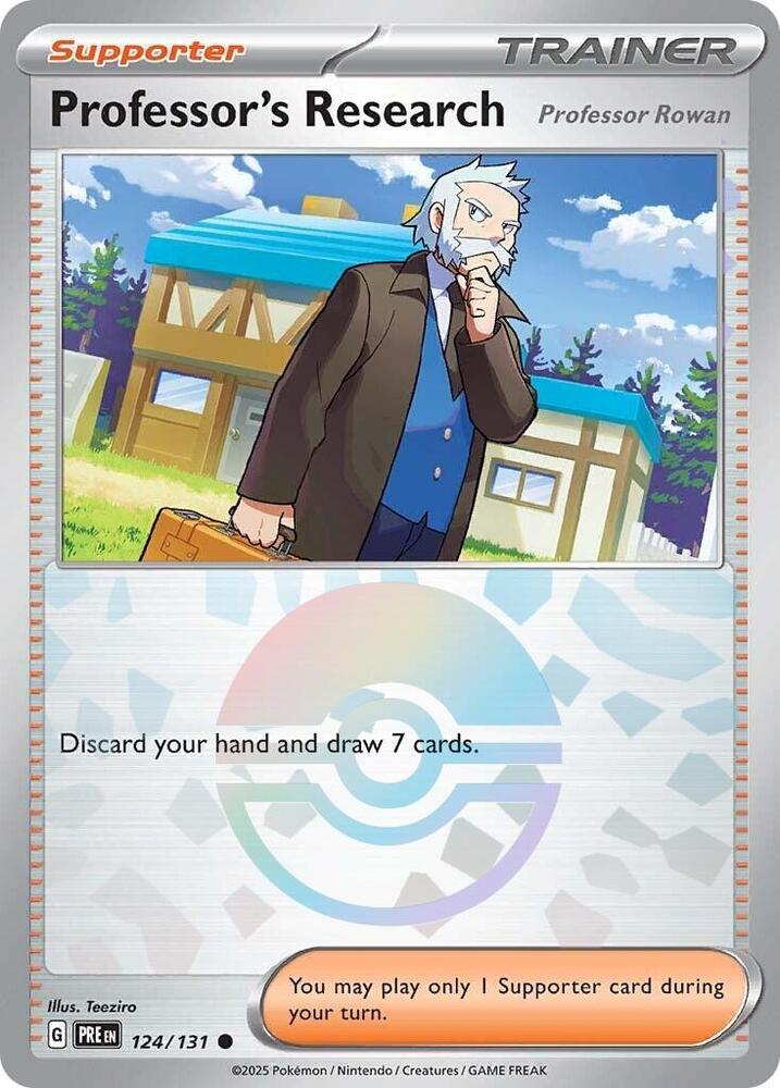 Professor's Research (124/131) [Professor Rowan] (Poke Ball Pattern) [Scarlet & Violet: Prismatic Evolutions] | Clutch Gaming