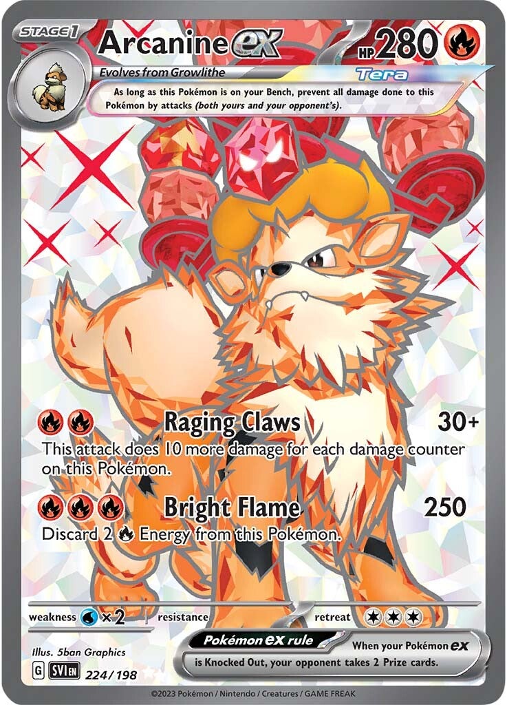 Arcanine ex (224/198) [Scarlet & Violet: Base Set] | Clutch Gaming