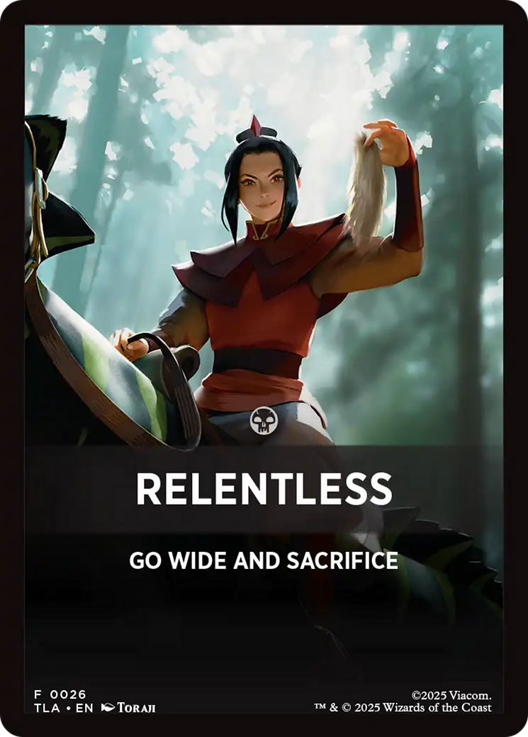 Relentless Theme Card [Avatar: The Last Airbender Tokens] | Clutch Gaming
