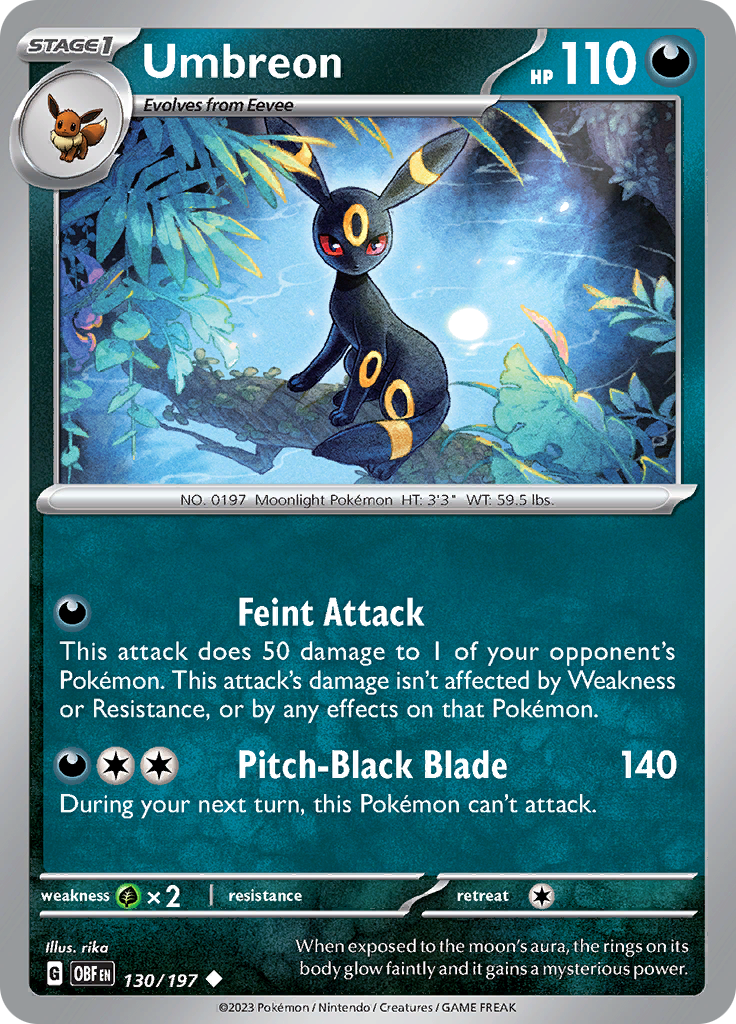 Umbreon (130/197) [Scarlet & Violet: Obsidian Flames] | Clutch Gaming