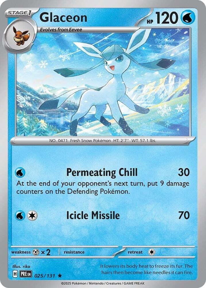 Glaceon (025/131) [Scarlet & Violet: Prismatic Evolutions] | Clutch Gaming