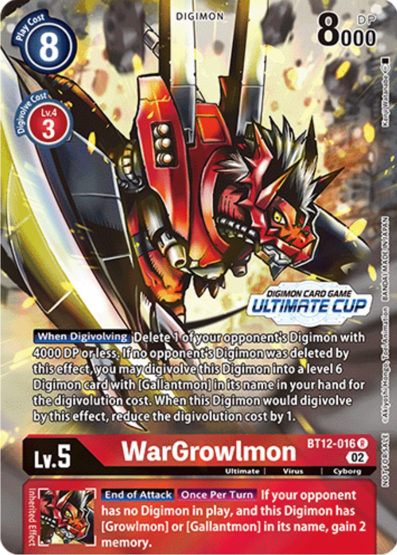 WarGrowlmon [BT12-016] (Ultimate Cup) [Across Time Promos] | Clutch Gaming