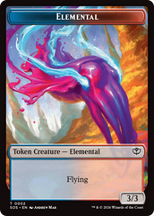 Elemental (0002) // Treasure Double-Sided Token [Secrets of Strixhaven Tokens] | Clutch Gaming