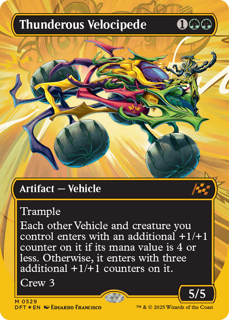 Thunderous Velocipede (Borderless) (First-Place Foil) [Aetherdrift] | Clutch Gaming