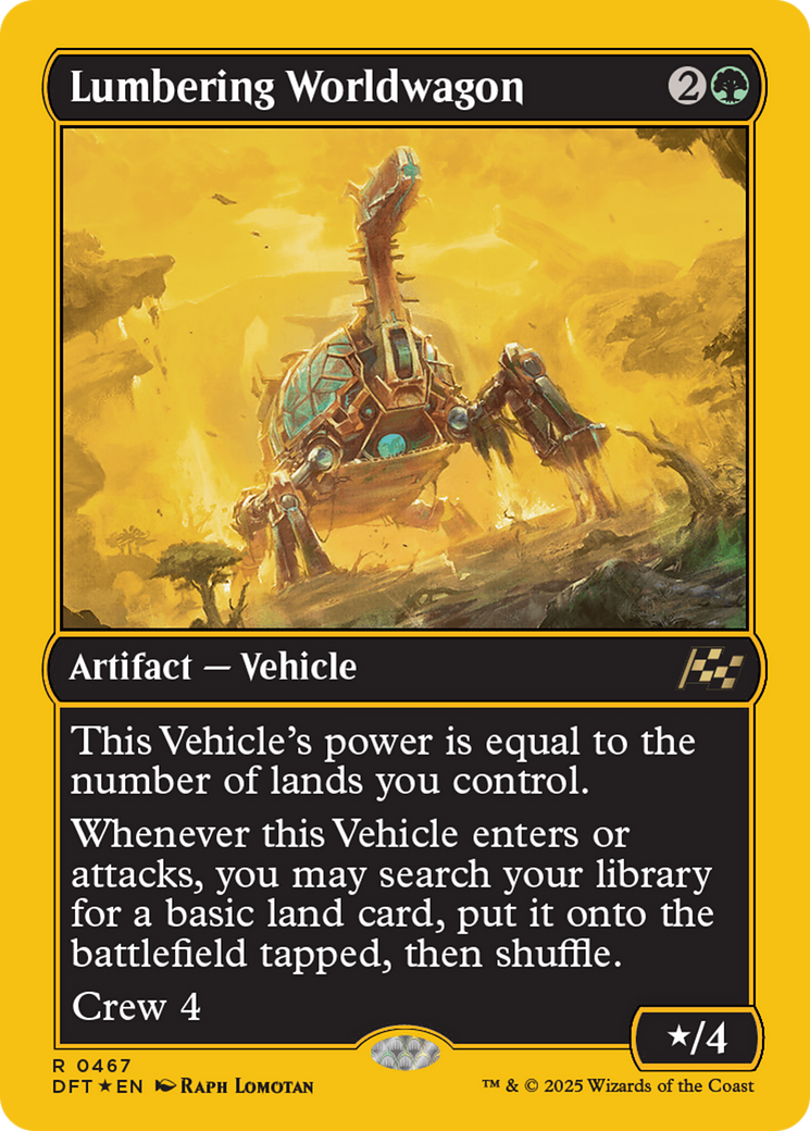 Lumbering Worldwagon (First-Place Foil) [Aetherdrift] | Clutch Gaming