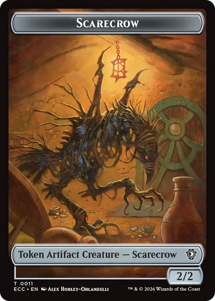 Snake // Scarecrow Double-Sided Token [Lorwyn Eclipsed Tokens] | Clutch Gaming
