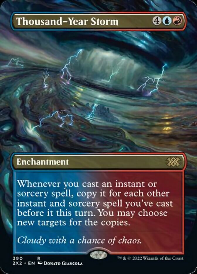 Thousand-Year Storm (Borderless Alternate Art) [Double Masters 2022] | Clutch Gaming