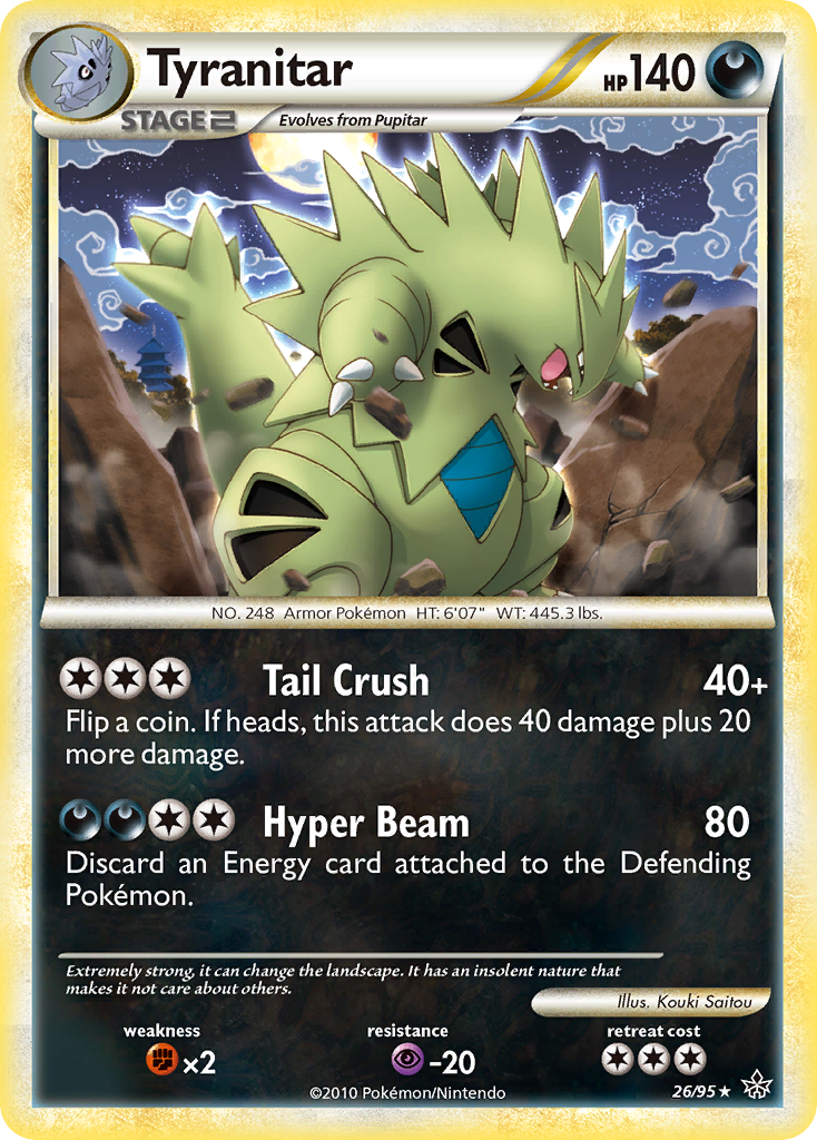 Tyranitar (26/95) [HeartGold & SoulSilver: Unleashed] | Clutch Gaming