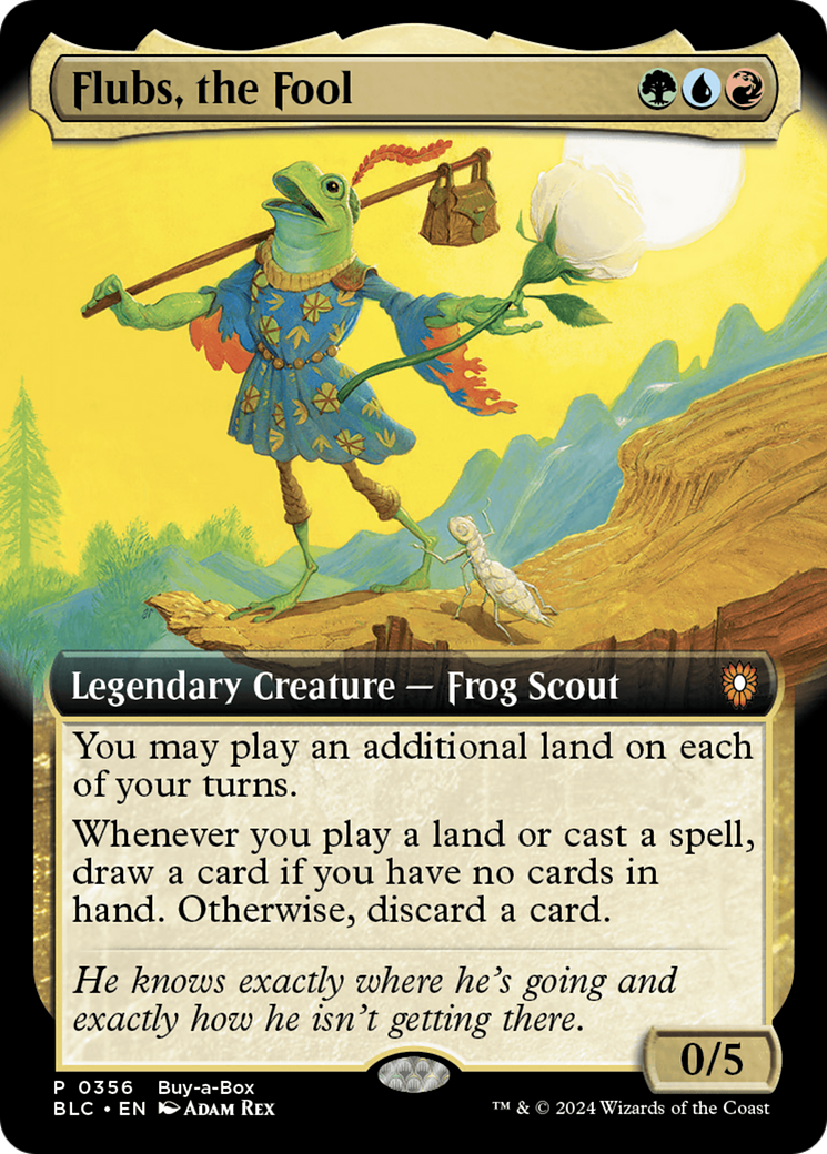 Flubs, the Fool (Buy-A-Box) (Extended Art) [Bloomburrow Promos] | Clutch Gaming