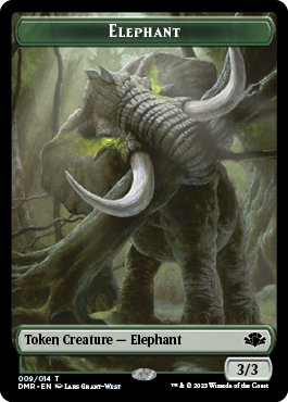 Elephant // Squirrel Double-Sided Token [Dominaria Remastered Tokens] | Clutch Gaming