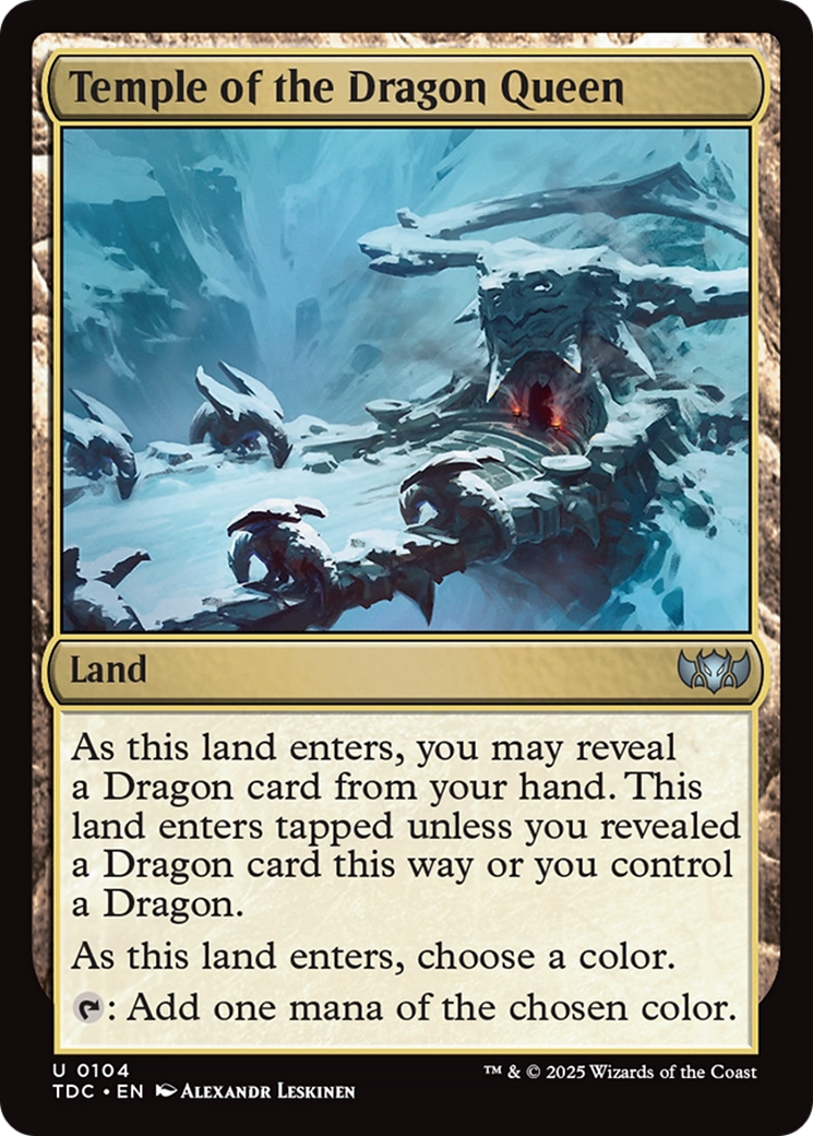 Temple of the Dragon Queen [Tarkir: Dragonstorm Commander] | Clutch Gaming