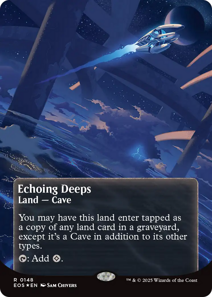 Echoing Deeps (0148) (Borderless) (Galaxy Foil) [Edge of Eternities: Stellar Sights] | Clutch Gaming