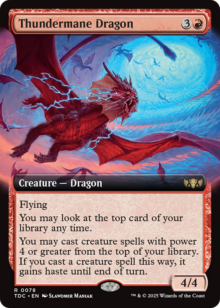 Thundermane Dragon (Extended Art) [Tarkir: Dragonstorm Commander] | Clutch Gaming