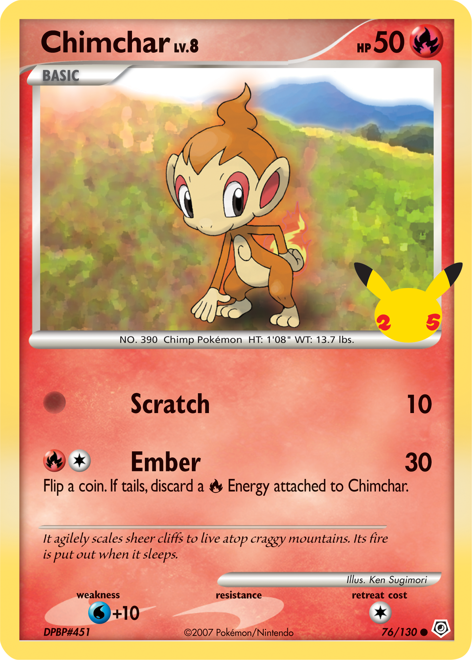 Chimchar (76/130) (Jumbo Card) [First Partner Pack] | Clutch Gaming