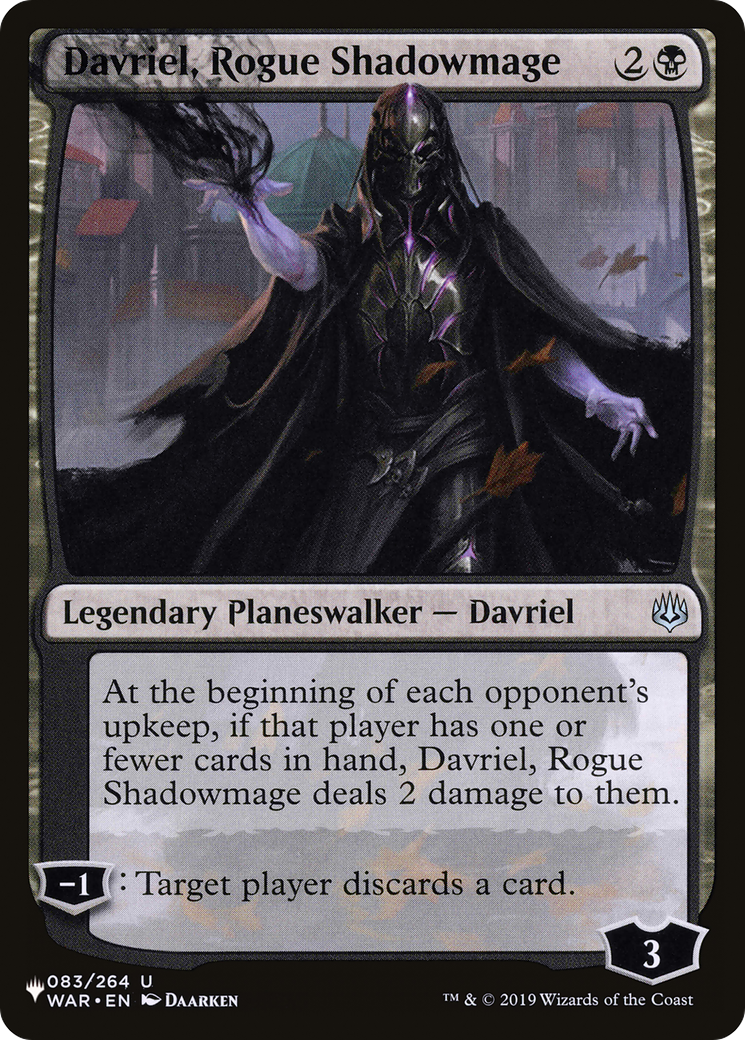 Davriel, Rogue Shadowmage [The List Reprints] | Clutch Gaming