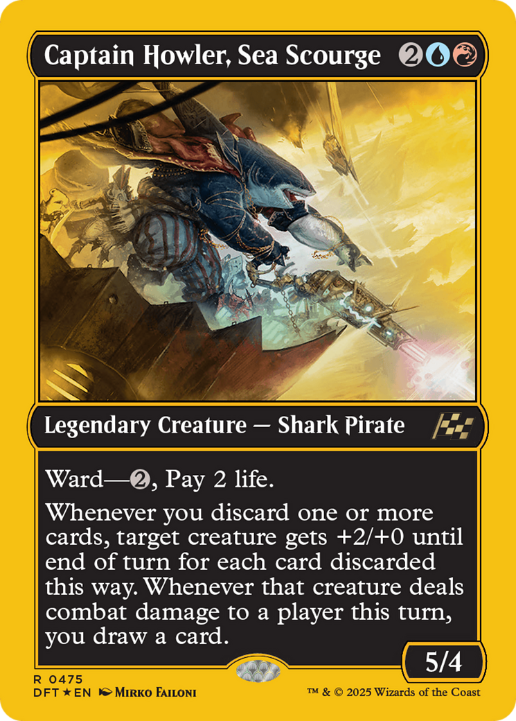 Captain Howler, Sea Scourge (First-Place Foil) [Aetherdrift] | Clutch Gaming