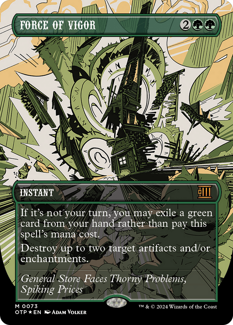 Force of Vigor (Textured Foil) [Outlaws of Thunder Junction: Breaking News] | Clutch Gaming