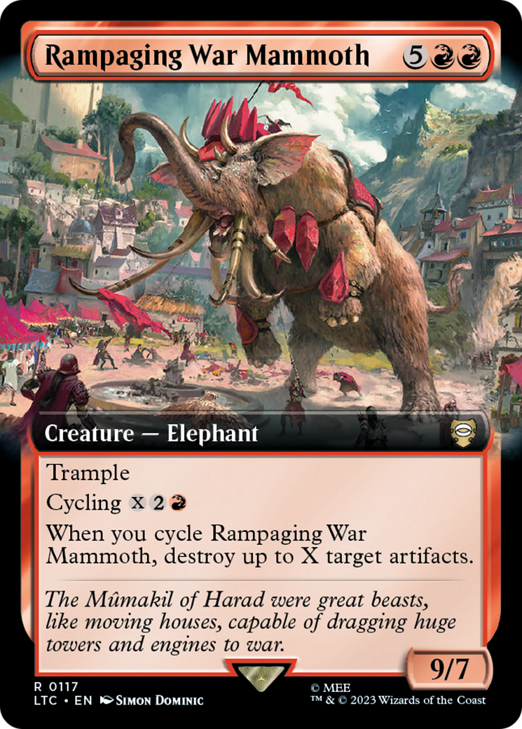 Rampaging War Mammoth (Extended Art) [The Lord of the Rings: Tales of Middle-Earth Commander] | Clutch Gaming