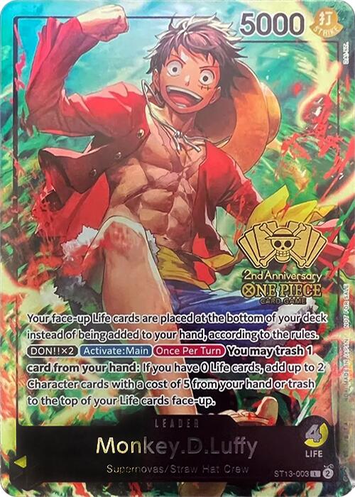 Monkey.D.Luffy (2nd Anniversary Tournament) [One Piece Promotion Cards] | Clutch Gaming