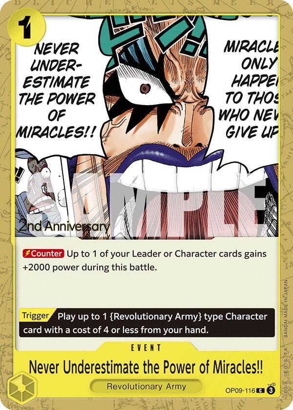 Never Underestimate the Power of Miracles!! [Emperors in the New World: 2nd Anniversary Tournament Cards] | Clutch Gaming