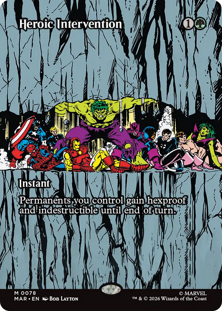 Heroic Intervention (0078) (Borderless) [Marvel Universe: Eternal-Legal] | Clutch Gaming