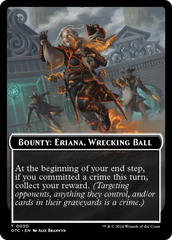 Bounty: Eriana, Wrecking Ball // Bounty Rules Double-Sided Token [Outlaws of Thunder Junction Commander Tokens] | Clutch Gaming