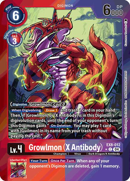 Growlmon (X Antibody) [EX8-012] (Limited Foil) [Chain of Liberation] | Clutch Gaming