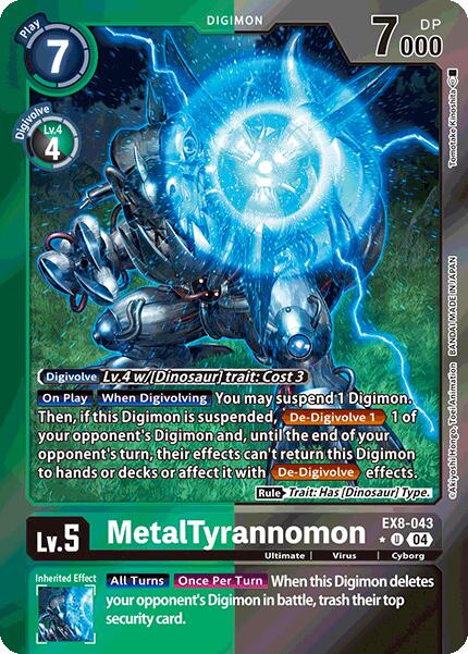 MetalTyrannomon [EX8-043] (Limited Foil) [Chain of Liberation] | Clutch Gaming