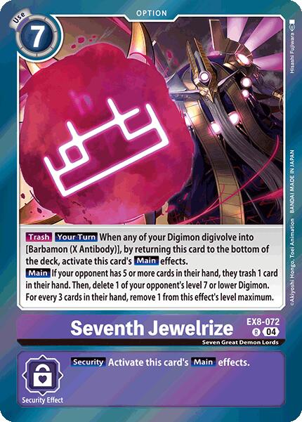 Seventh Jewelrize [EX8-072] [Chain of Liberation] | Clutch Gaming