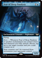 Fear of Sleep Paralysis (Extended Art) [Duskmourn: House of Horror Commander] | Clutch Gaming