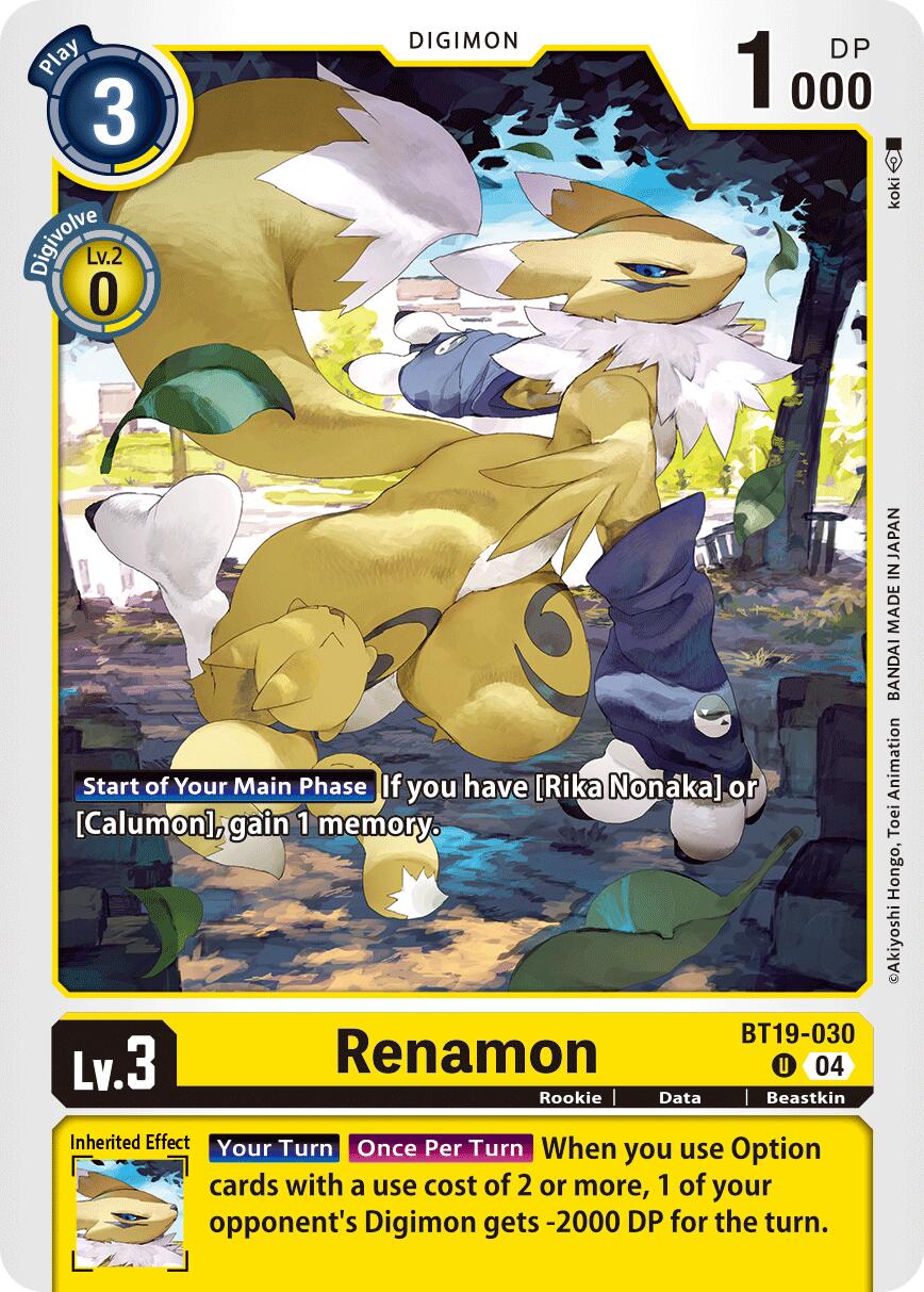 Renamon [BT19-030] [Release Special Booster Ver.2.5] | Clutch Gaming