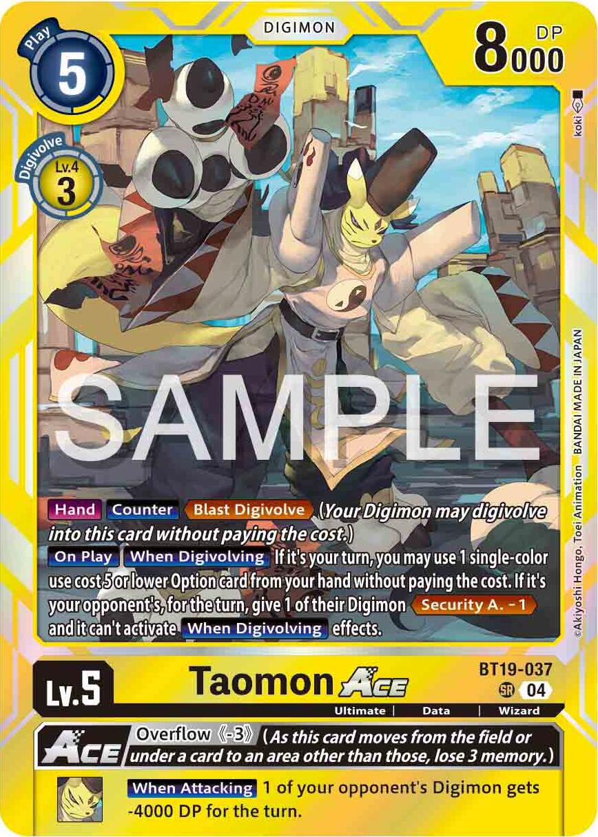 Taomon ACE [BT19-037] [Release Special Booster Ver.2.0] | Clutch Gaming