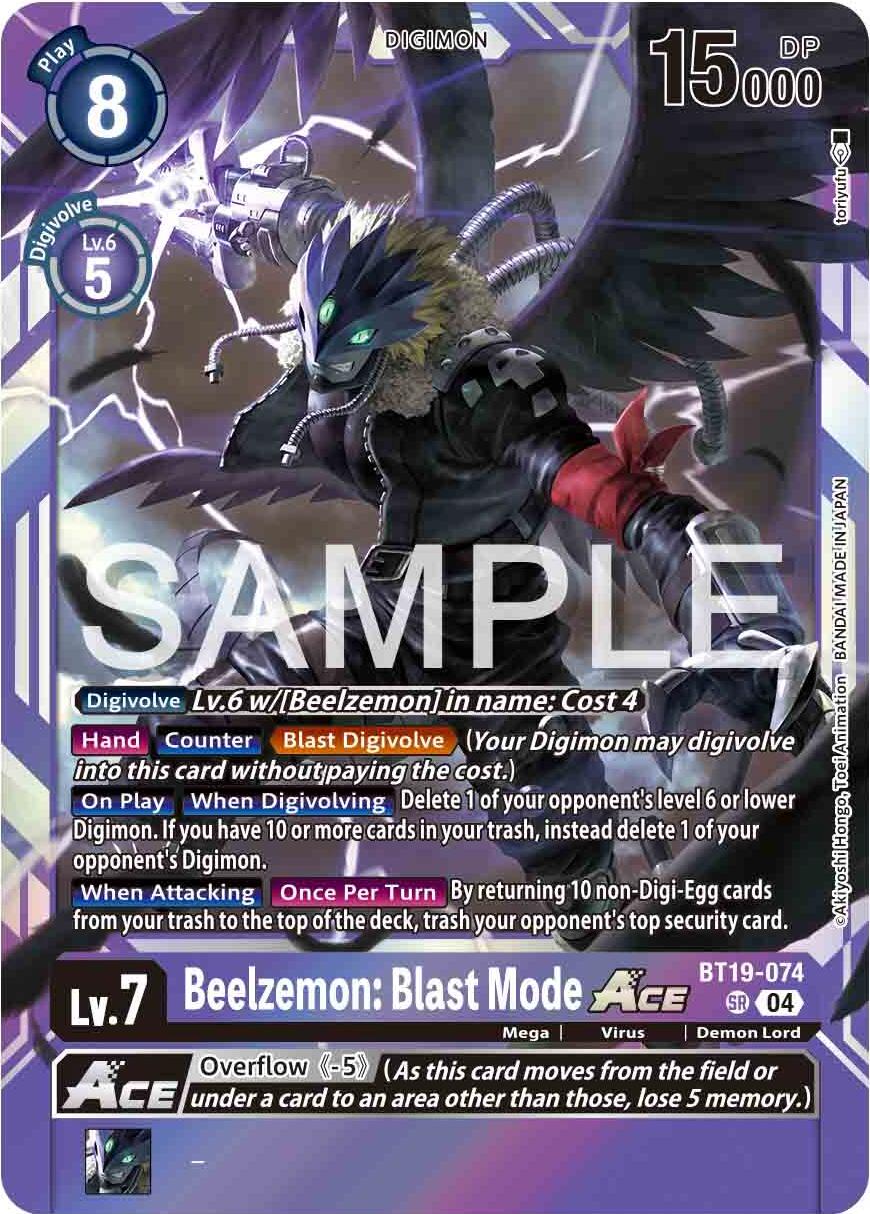 Beelzemon: Blast Mode ACE [BT19-074] [Release Special Booster 2.0] | Clutch Gaming