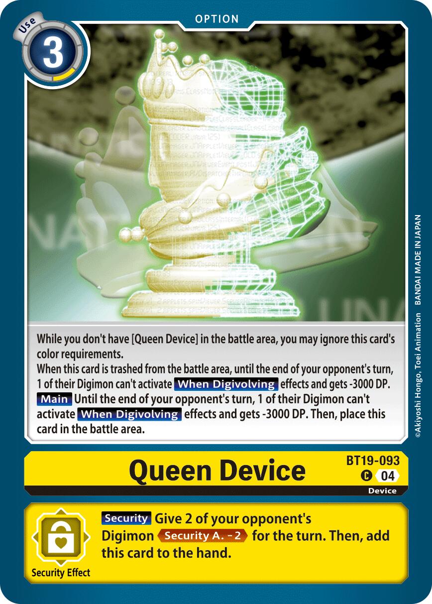 Queen Device [BT19-093] [Release Special Booster Ver.2.5] | Clutch Gaming