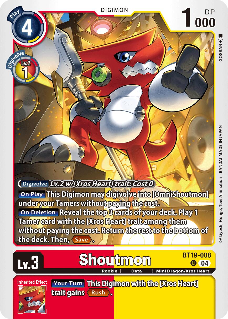 Shoutmon [BT19-008] [Release Special Booster Ver.2.5] | Clutch Gaming