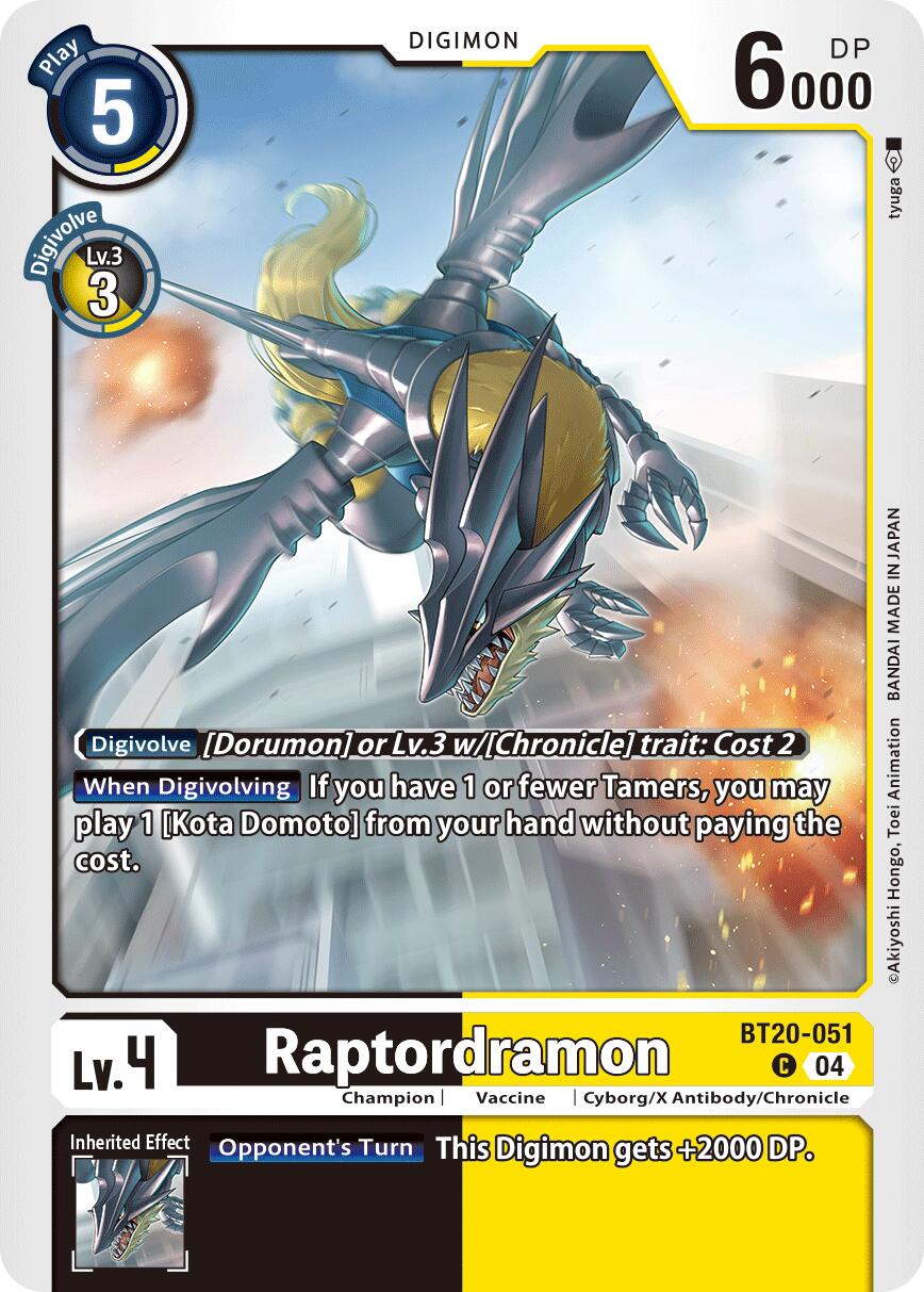 Raptordramon [BT20-051] [Release Special Booster Ver.2.5] | Clutch Gaming