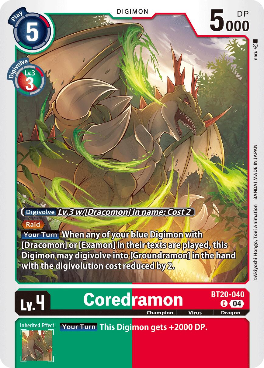 Coredramon [BT20-040] - BT20-040 [Release Special Booster Ver.2.5] | Clutch Gaming