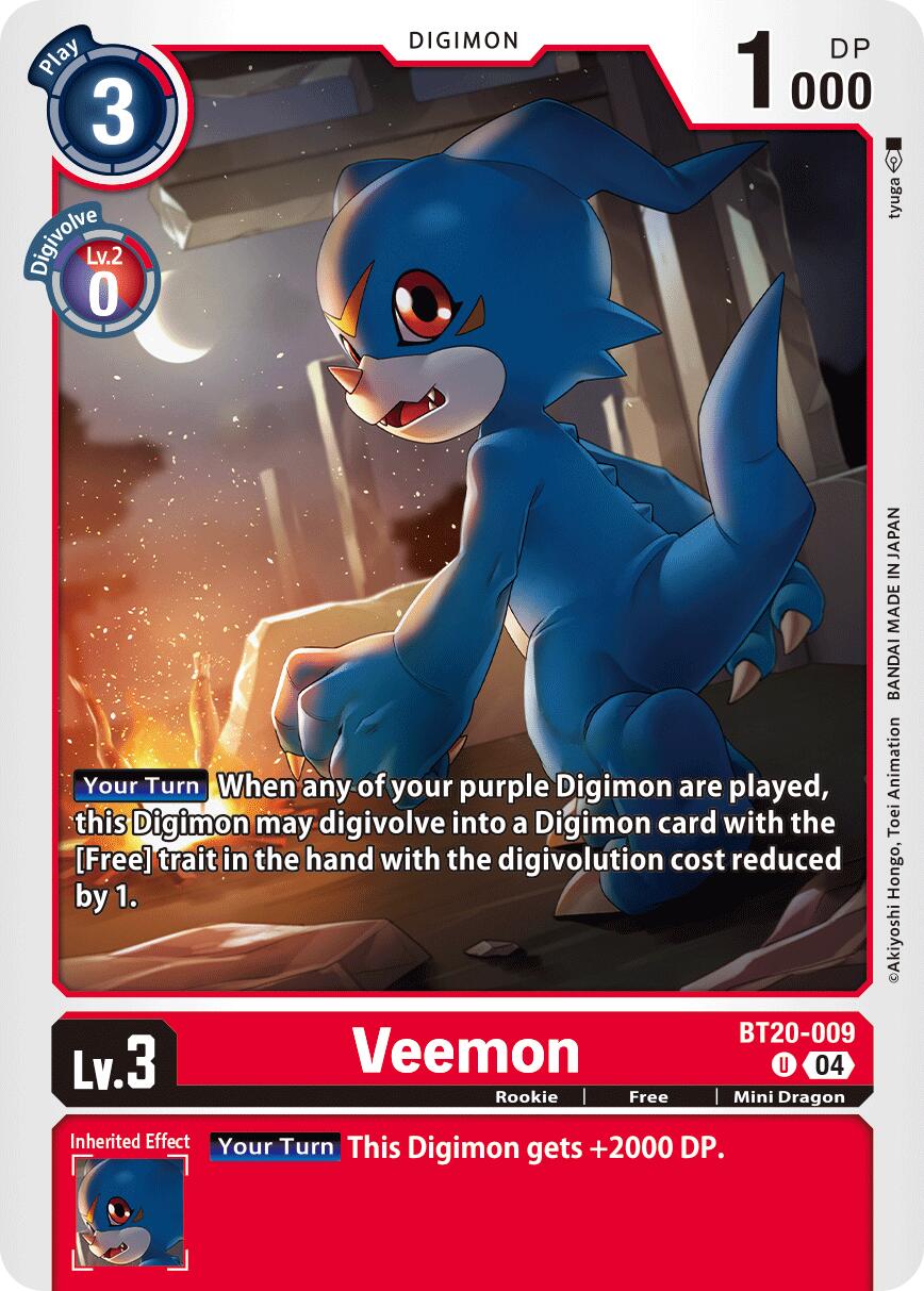 Veemon [BT20-009] [Release Special Booster Ver.2.5] | Clutch Gaming