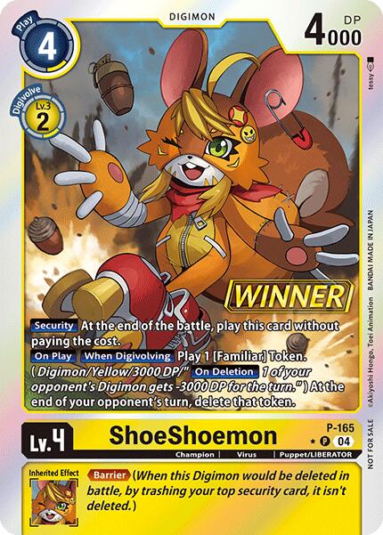 ShoeShoemon [P-165] (Store Tournament 2025 Vo.1 Winner Pack) [Promotional Cards] | Clutch Gaming