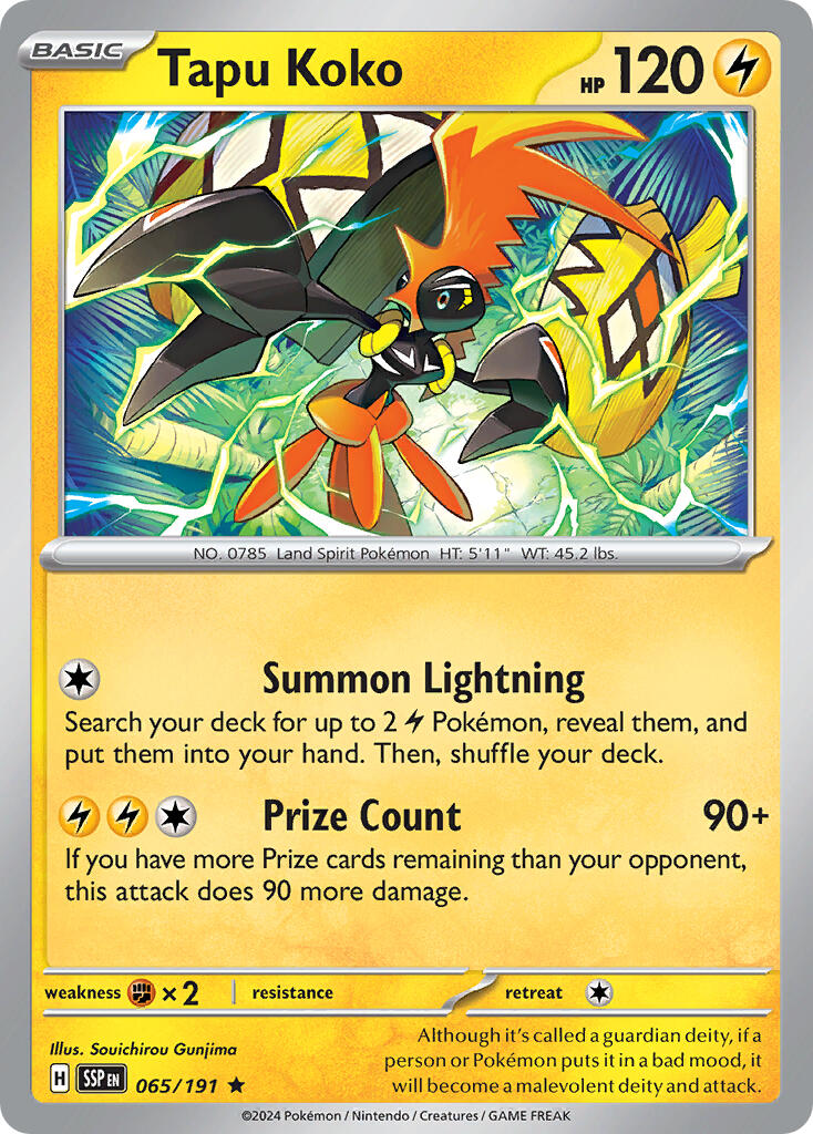 Tapu Koko (065/191) (Theme Deck Exclusive) [Scarlet & Violet: Surging Sparks] | Clutch Gaming