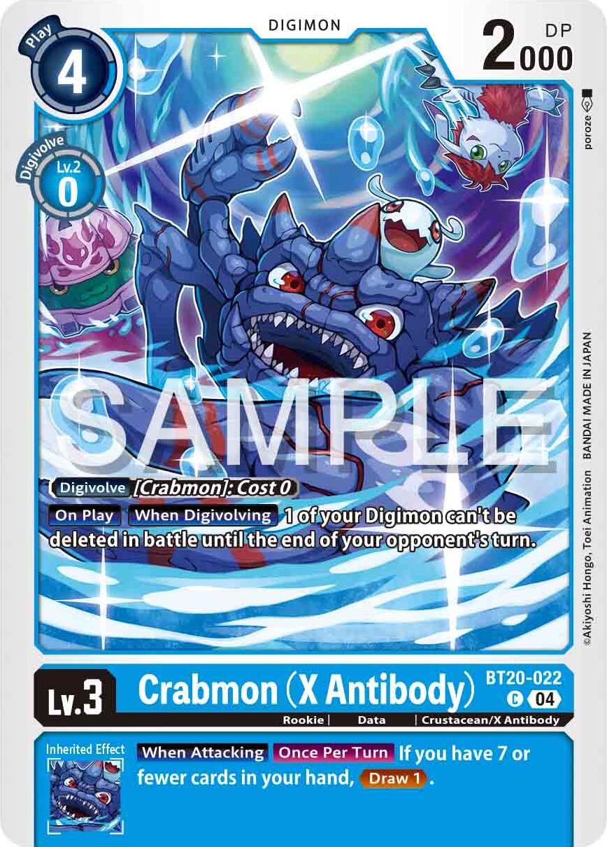 Crabmon [BT20-022] (X Antibody) [Release Special Booster 2.0] | Clutch Gaming