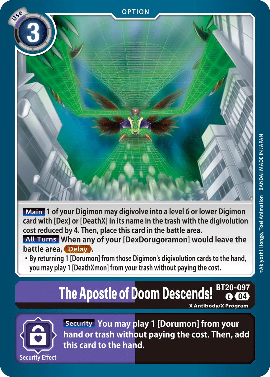 The Apostle of Doom Descends! [BT20-097] [Release Special Booster Ver.2.5] | Clutch Gaming