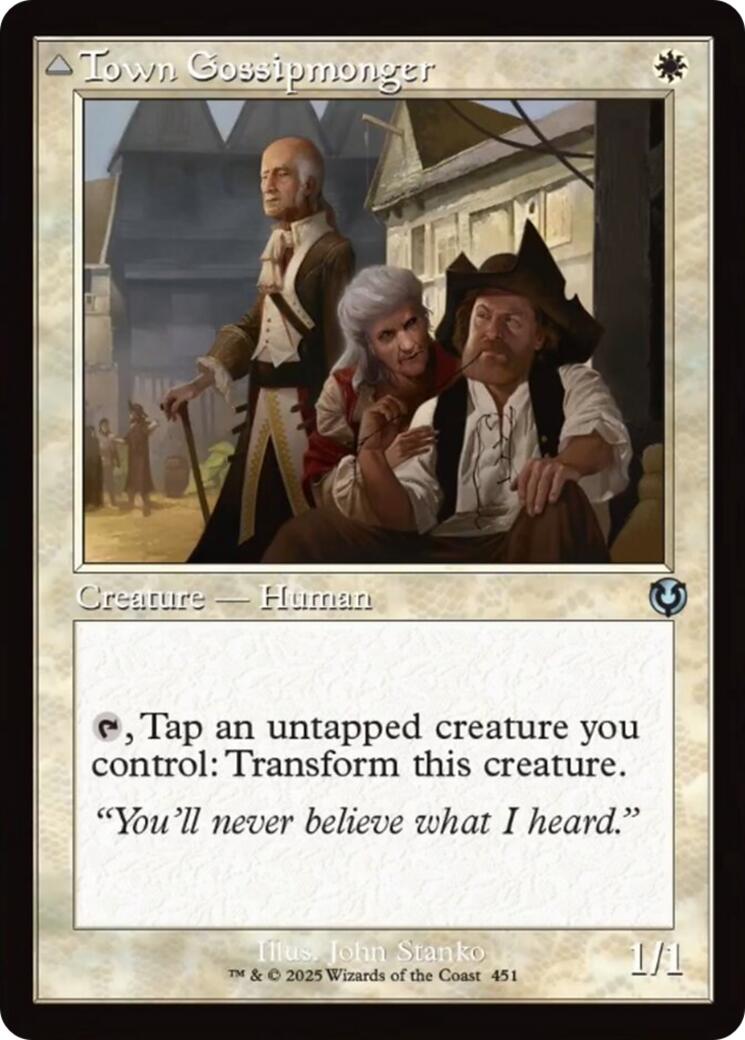 Town Gossipmonger // Incited Rabble (Retro Frame) [Innistrad Remastered] | Clutch Gaming