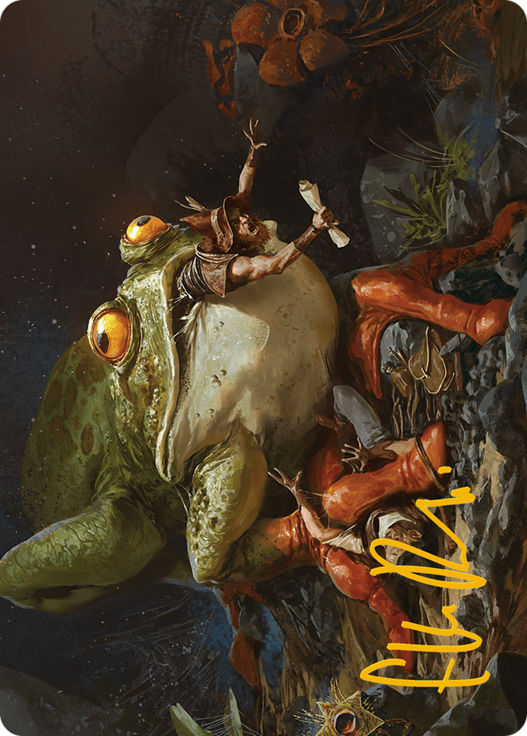 Rampant Frogantua Art Card (Gold-Stamped Signature) [Modern Horizons 3 Art Series] | Clutch Gaming