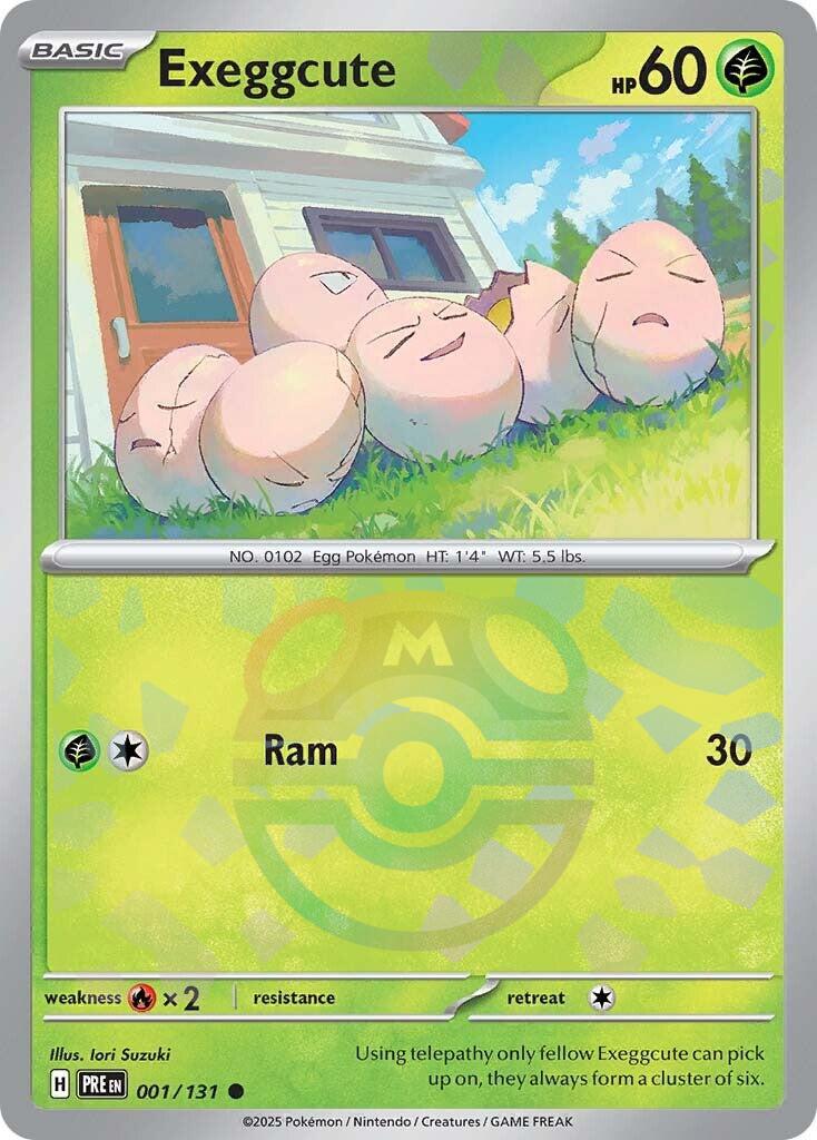 Exeggcute (001/131) (Master Ball Pattern) [Scarlet & Violet: Prismatic Evolutions] | Clutch Gaming